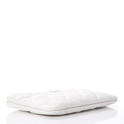 Chanel Caviar Quilted Small Cosmetic Case White 4 of 8