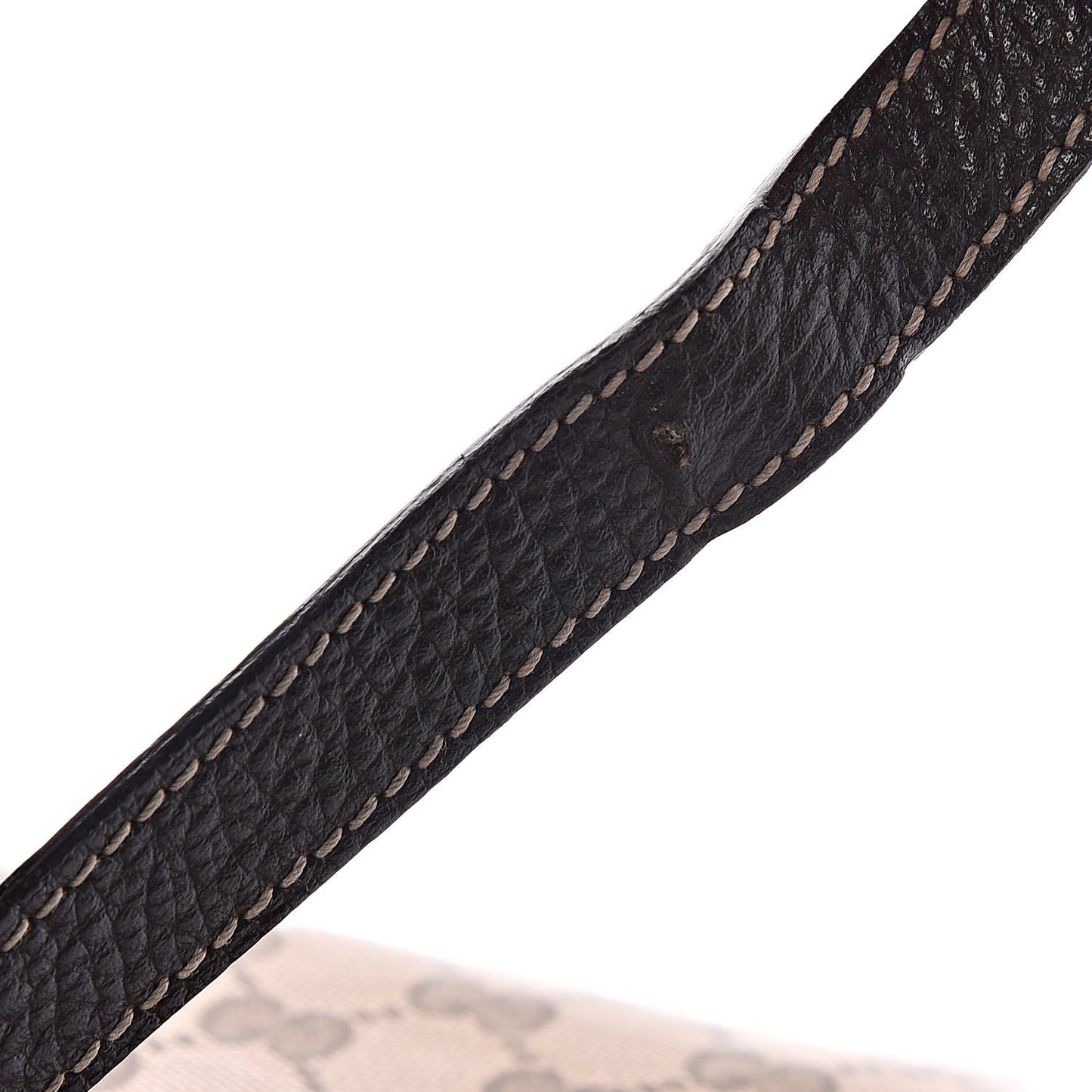 Crystal Monogram Medium Half Moon Hobo Dark Brown