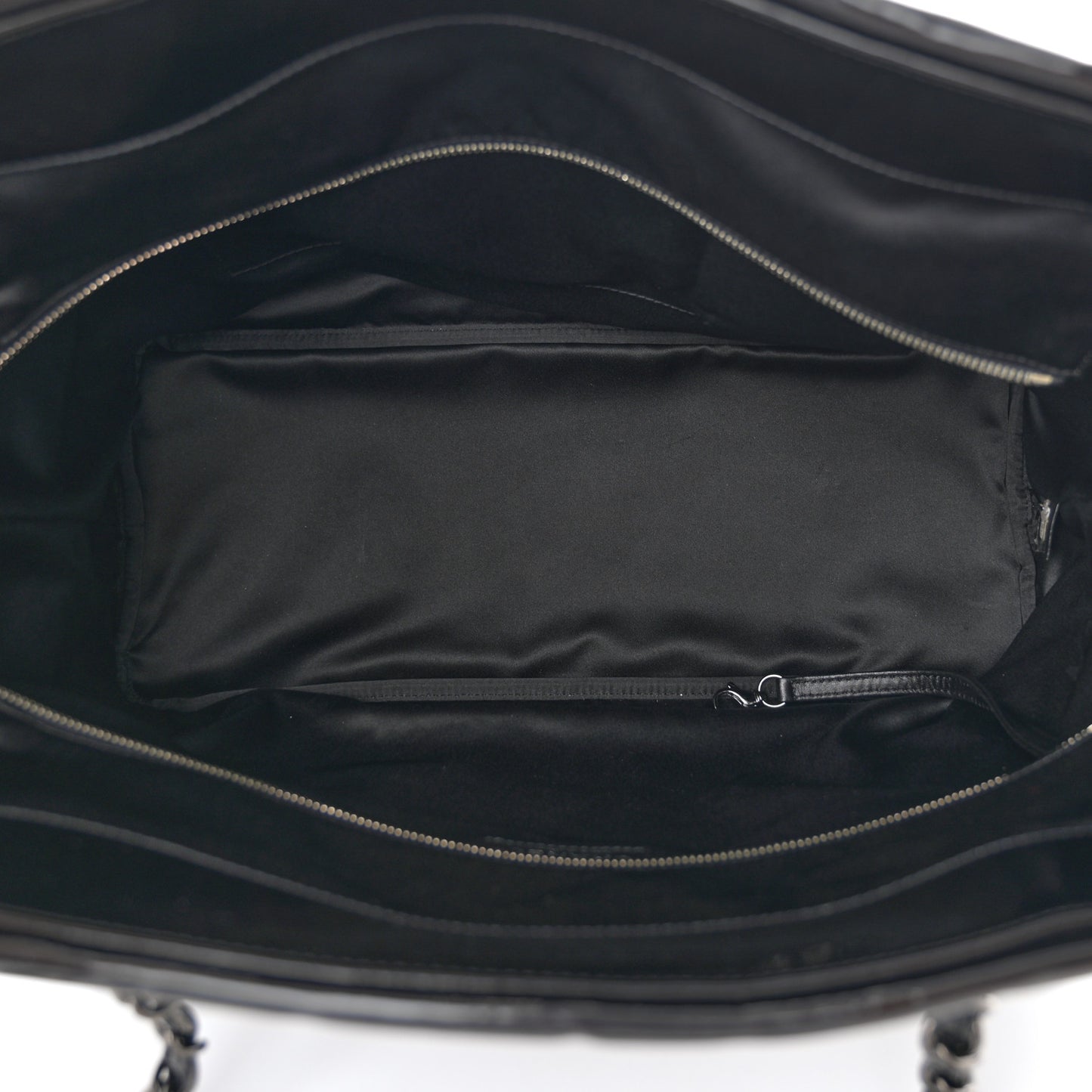 Vinyl Quilted Frozen Shopping Tote Black