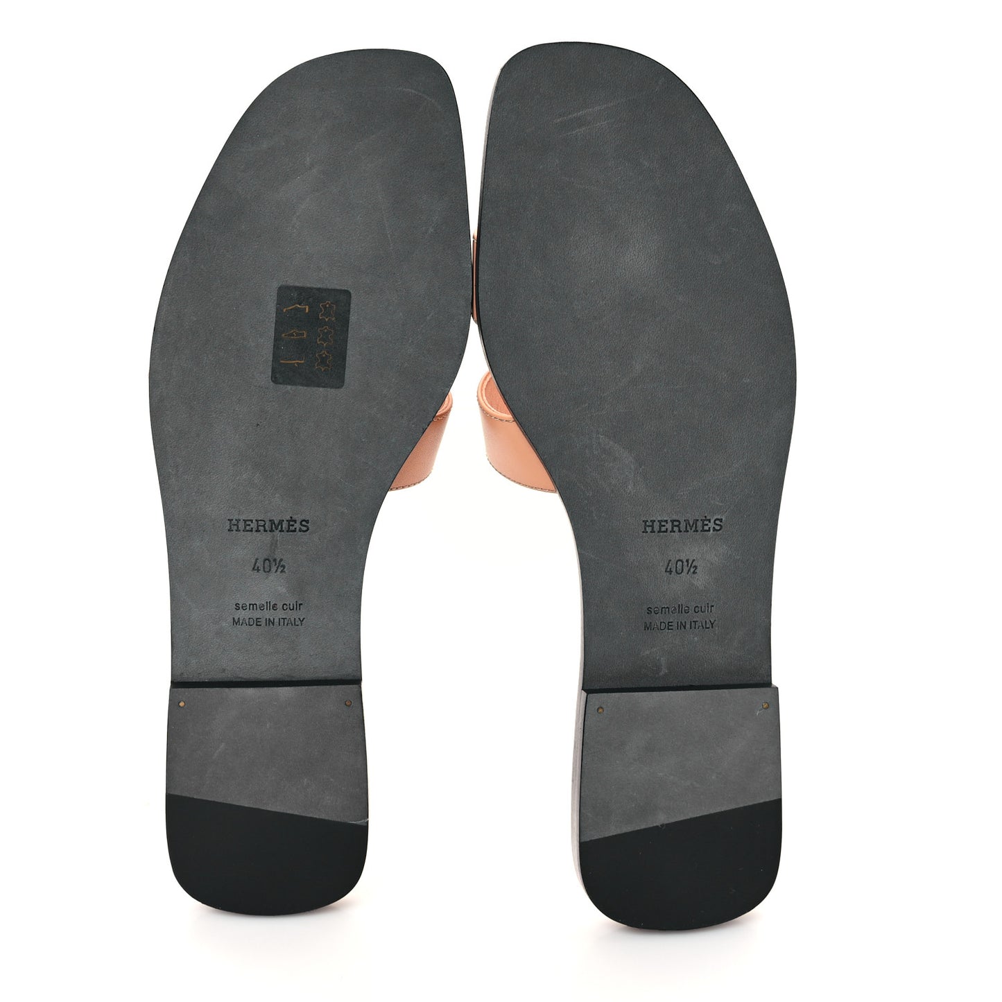 Box Calfskin Oran Sandals 40.5 Granit Rose