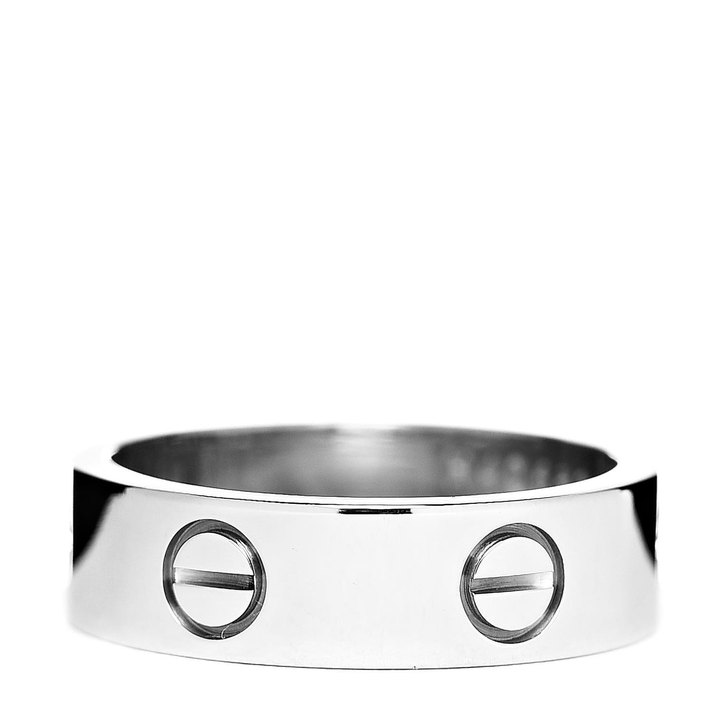 18K White Gold 5.5mm LOVE Ring 54 6.75