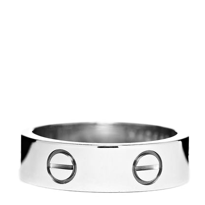 Cartier 18K White Gold 5.5mm LOVE Ring 54 6.75 3 of 4