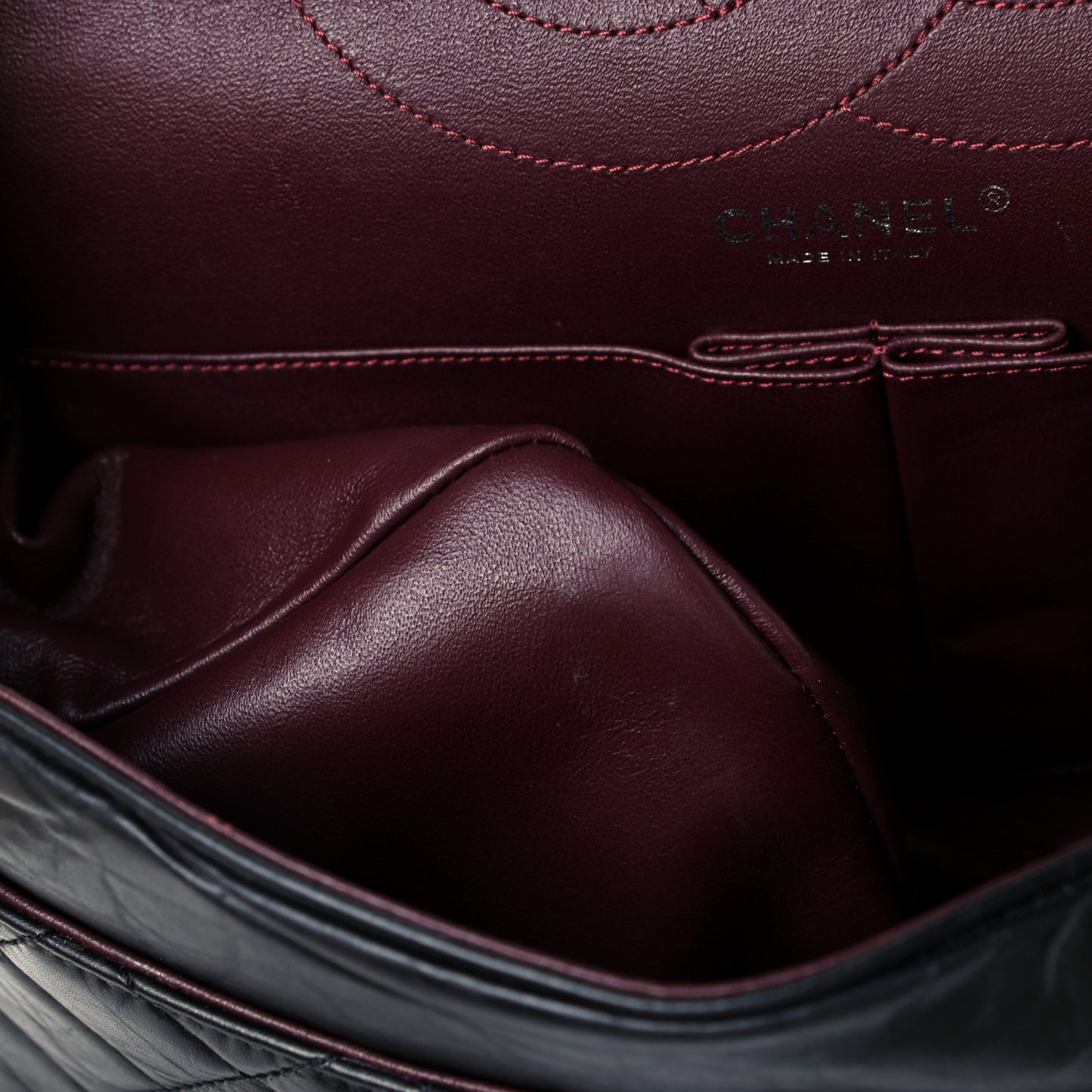 Aged Calfskin Quilted 2.55 Reissue 226 Flap Black