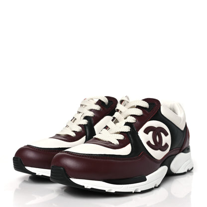 Chanel Calfskin CC Sneakers 36 Brown White Black 3 of 10