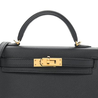 Hermes Epsom Mini Kelly Sellier 20 Black 8 of 11
