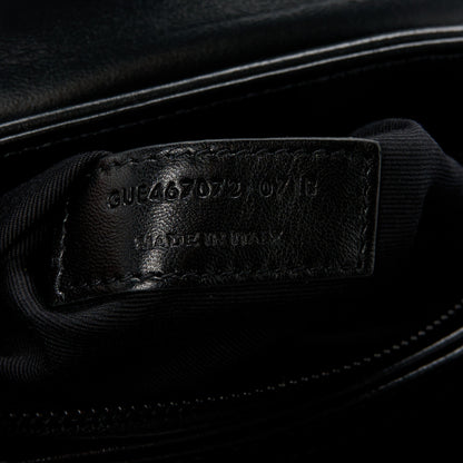 Saint Laurent Calfskin Y Quilted Monogram Monochrome Toy Loulou Crossbody Bag Black 8 of 11