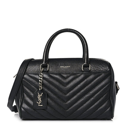 Saint Laurent Sheepskin Matelasse Chevron Baby Duffle Black 1 of 8
