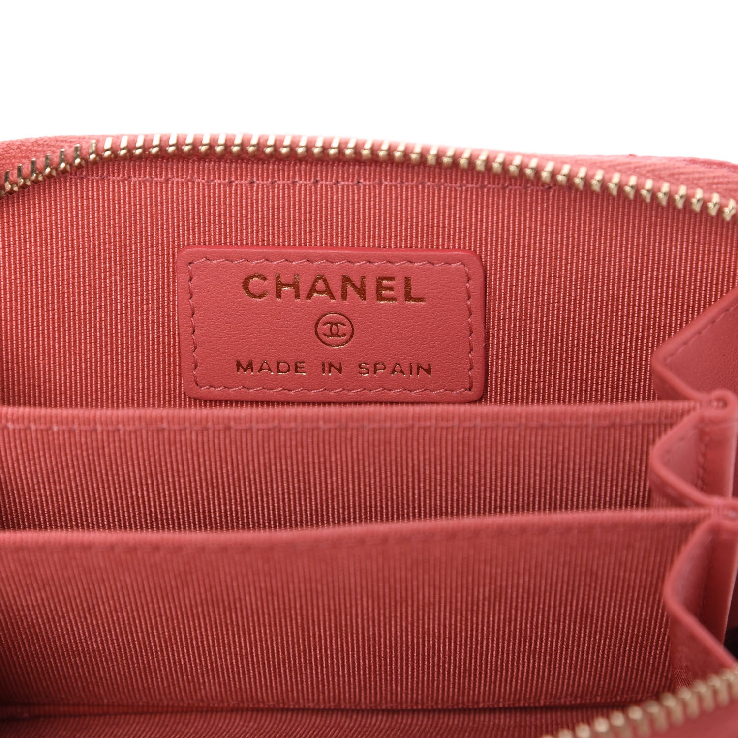 Chanel Caviar Quilted Zip Coin Purse Pink 5 of 6