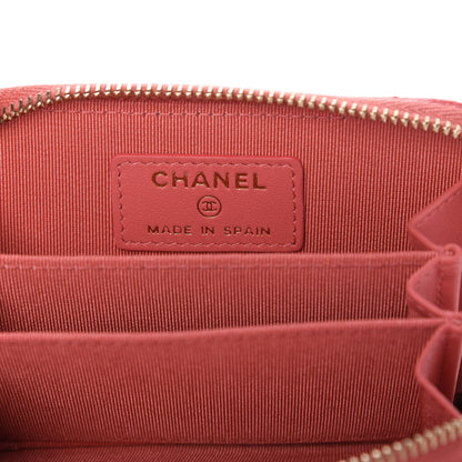 Chanel Caviar Quilted Zip Coin Purse Pink 5 of 6