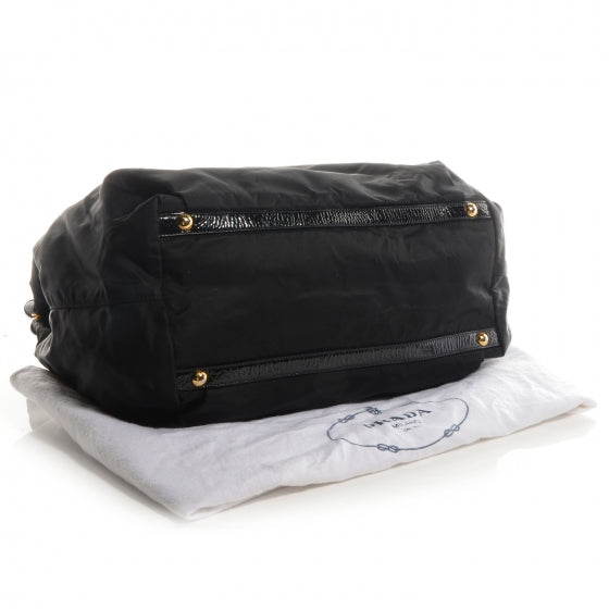 Tessuto Chain Shoulder Bag Black