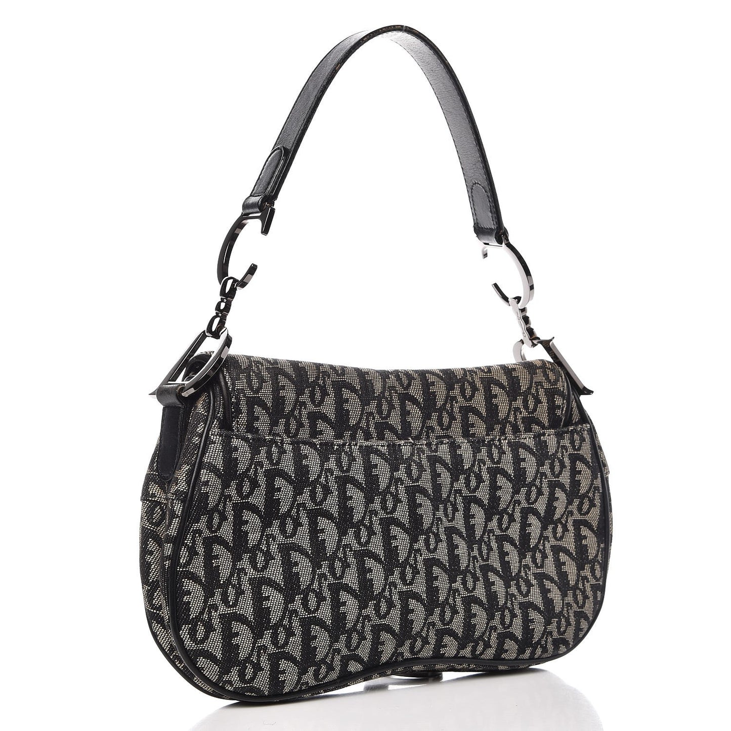 Monogram Double Saddle Bag Black