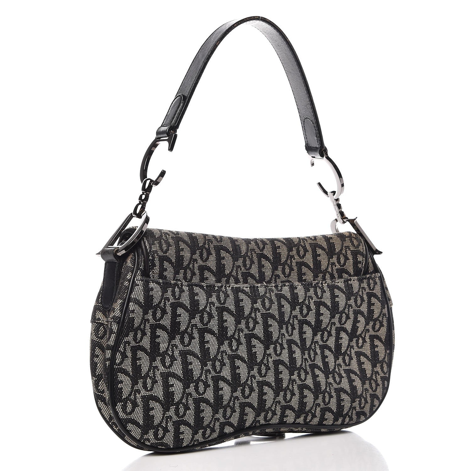 Christian Dior Monogram Double Saddle Bag Black 3 of 9