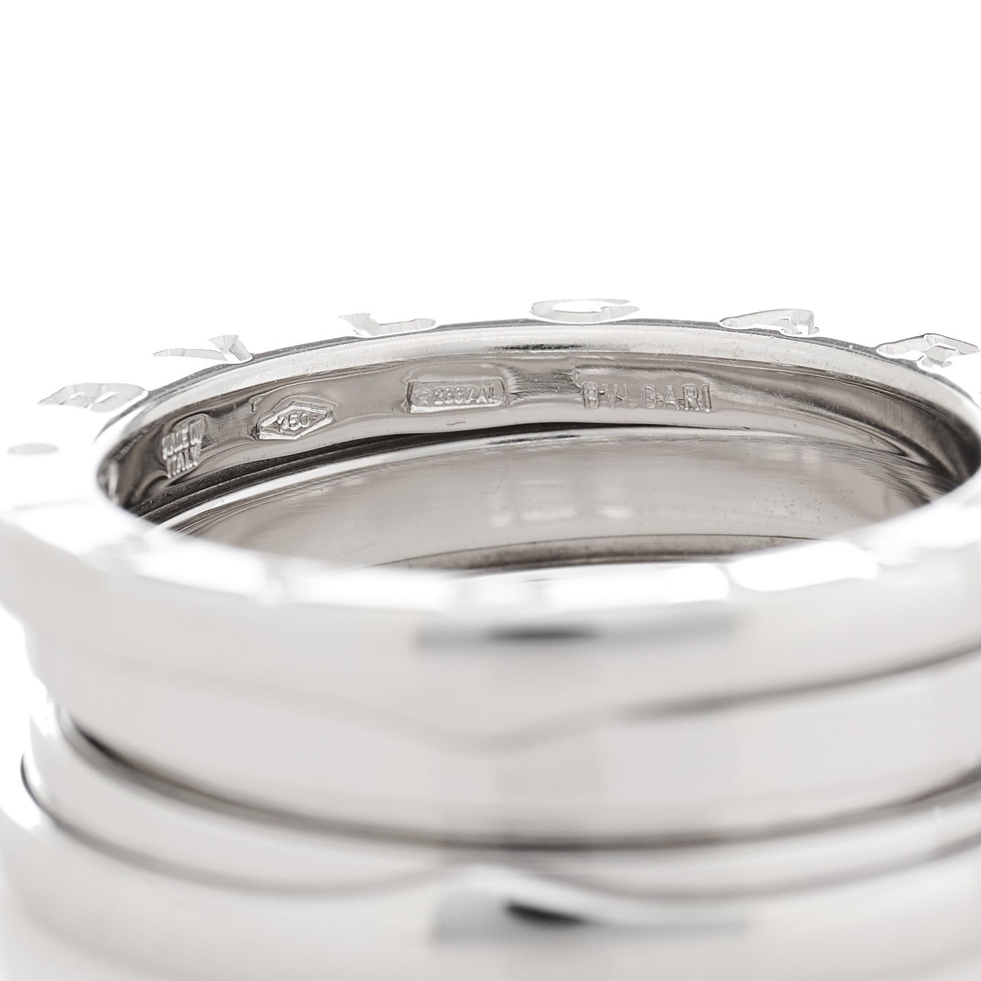 18K White Gold B.Zero1 Two-Band Ring 52 6