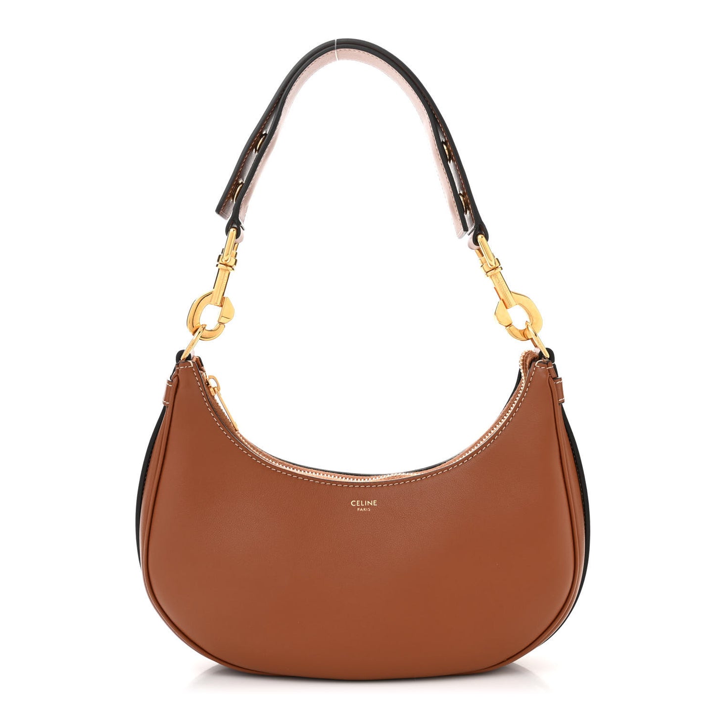 Smooth Calfskin Medium Strap Ava Shoulder Bag Tan