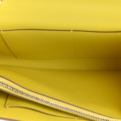 Hermes Evercolor Kelly Wallet To Go Lime 7 of 11