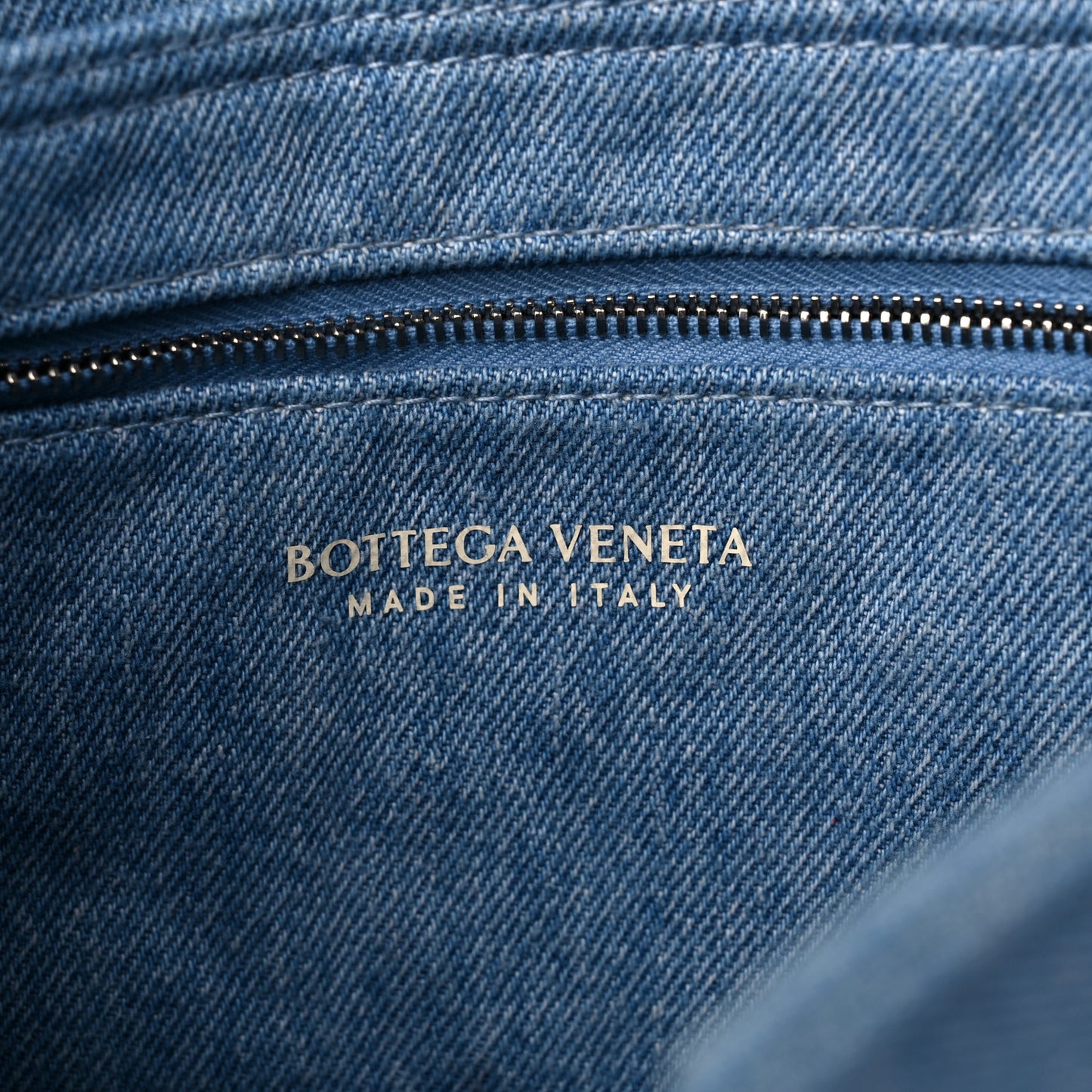 Denim Maxi Intrecciato Cassette Crossbody Bag Washed Indigo