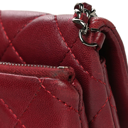 Chanel Lambskin Quilted Mini Mineral Nights Flap Crossbody Bag Dark Red 24 of 25