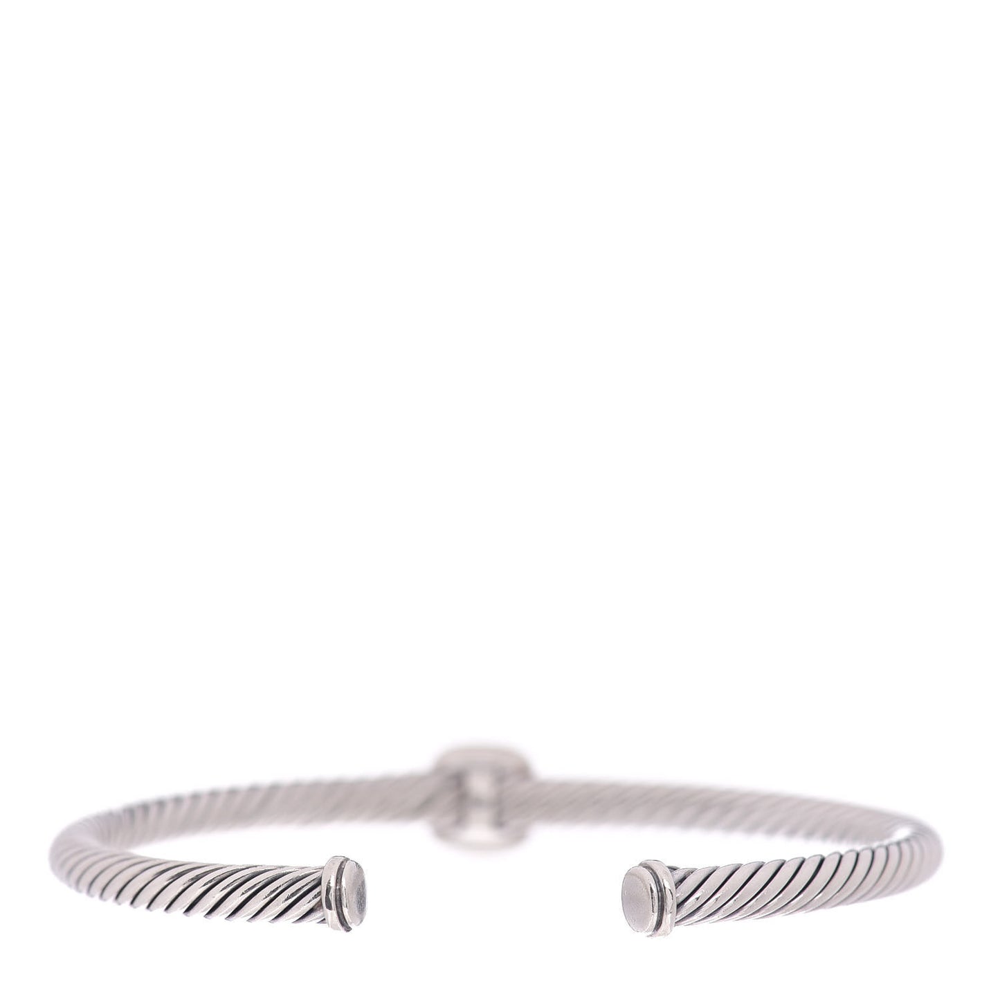 Sterling Silver 18K Yellow Gold Blue Topaz 4mm Albion Cable Bracelet