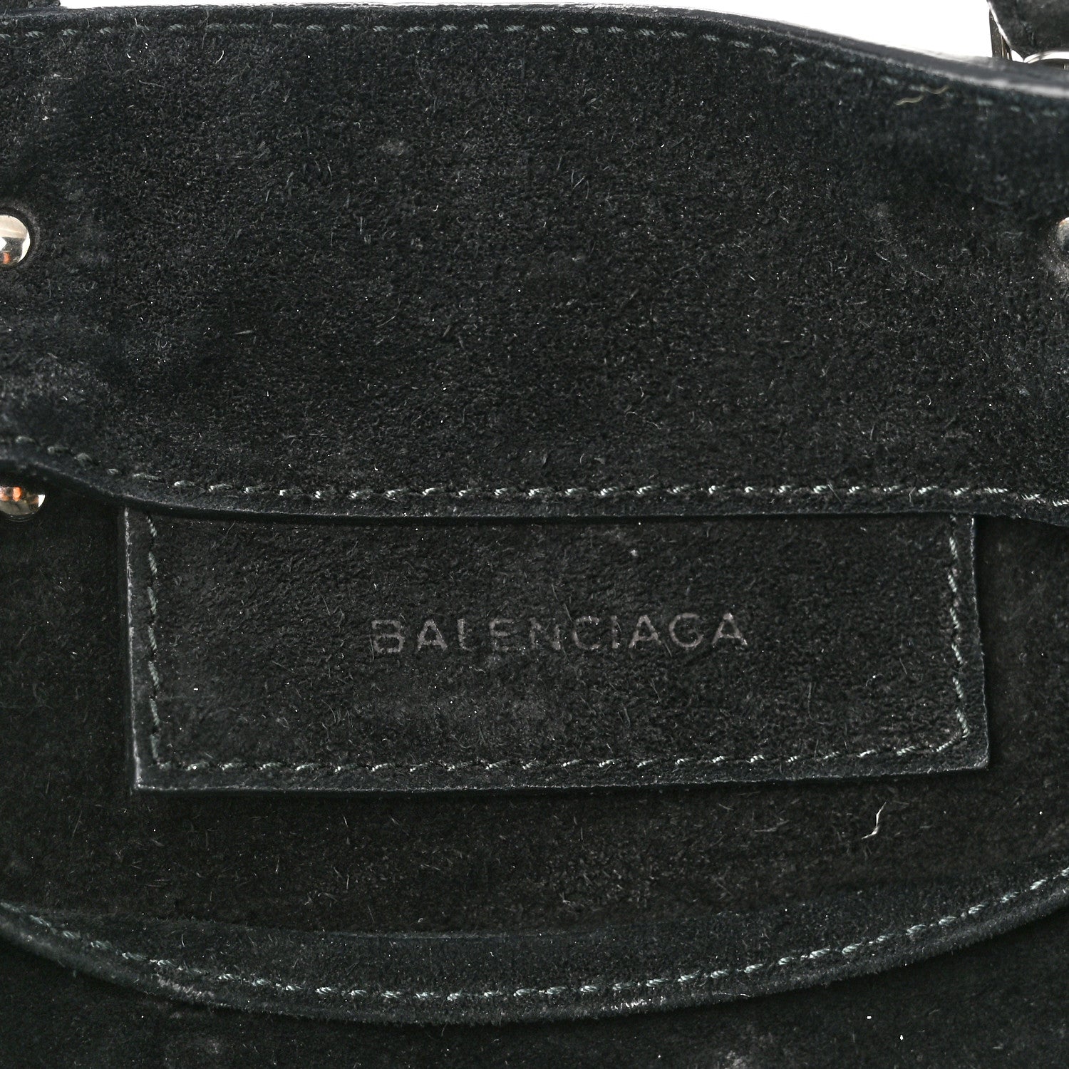 Balenciaga Baby Daim Suede Plate Hardware Papier A6 Zip Around Tote Black 6 of 12