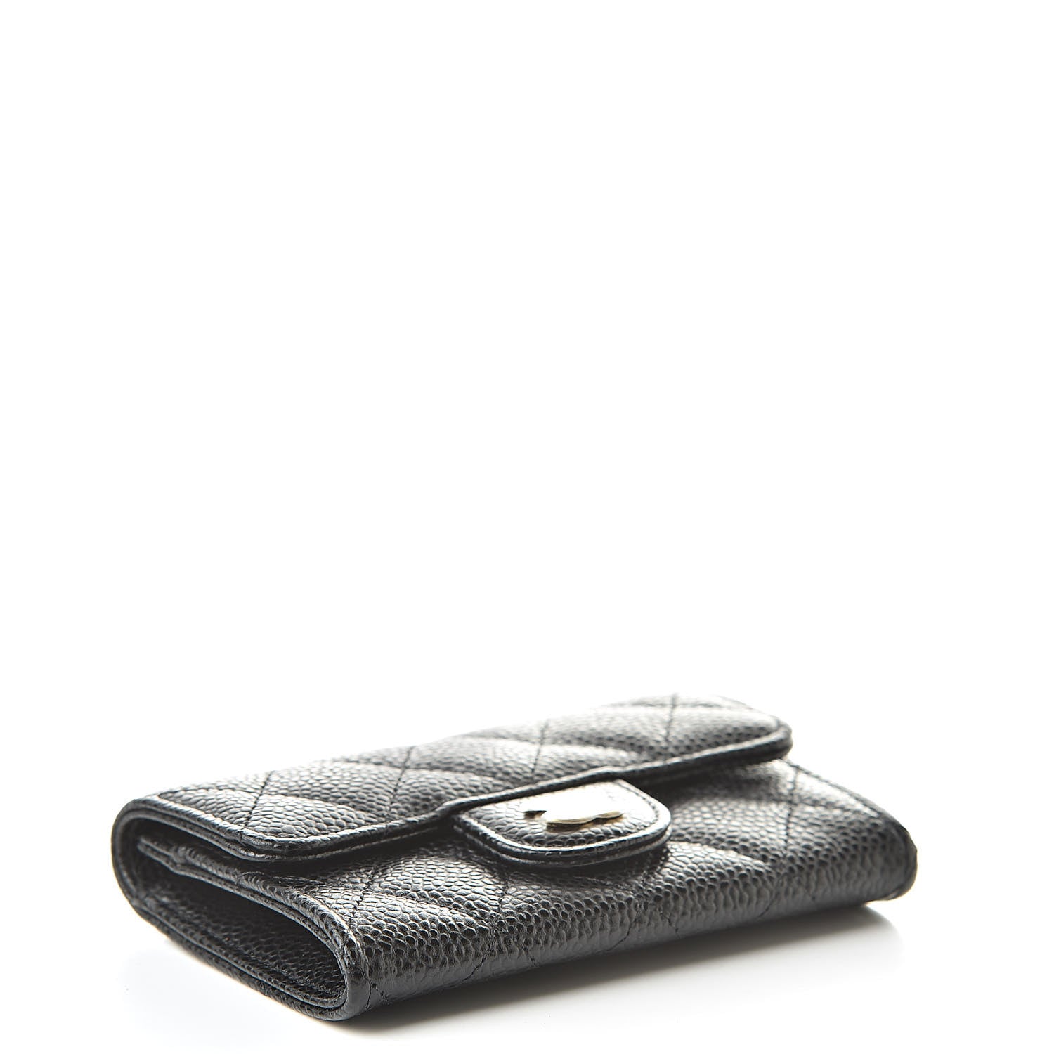 Chanel Caviar Quilted Flap Card Holder Wallet Black 4 of 9