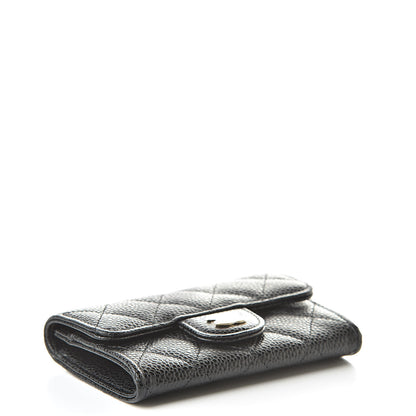 Chanel Caviar Quilted Flap Card Holder Wallet Black 4 of 9