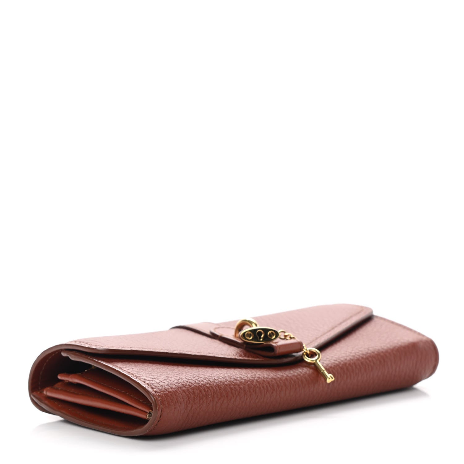 Chloe Grained Calfskin Aby Long Wallet Sepia Brown 4 of 12