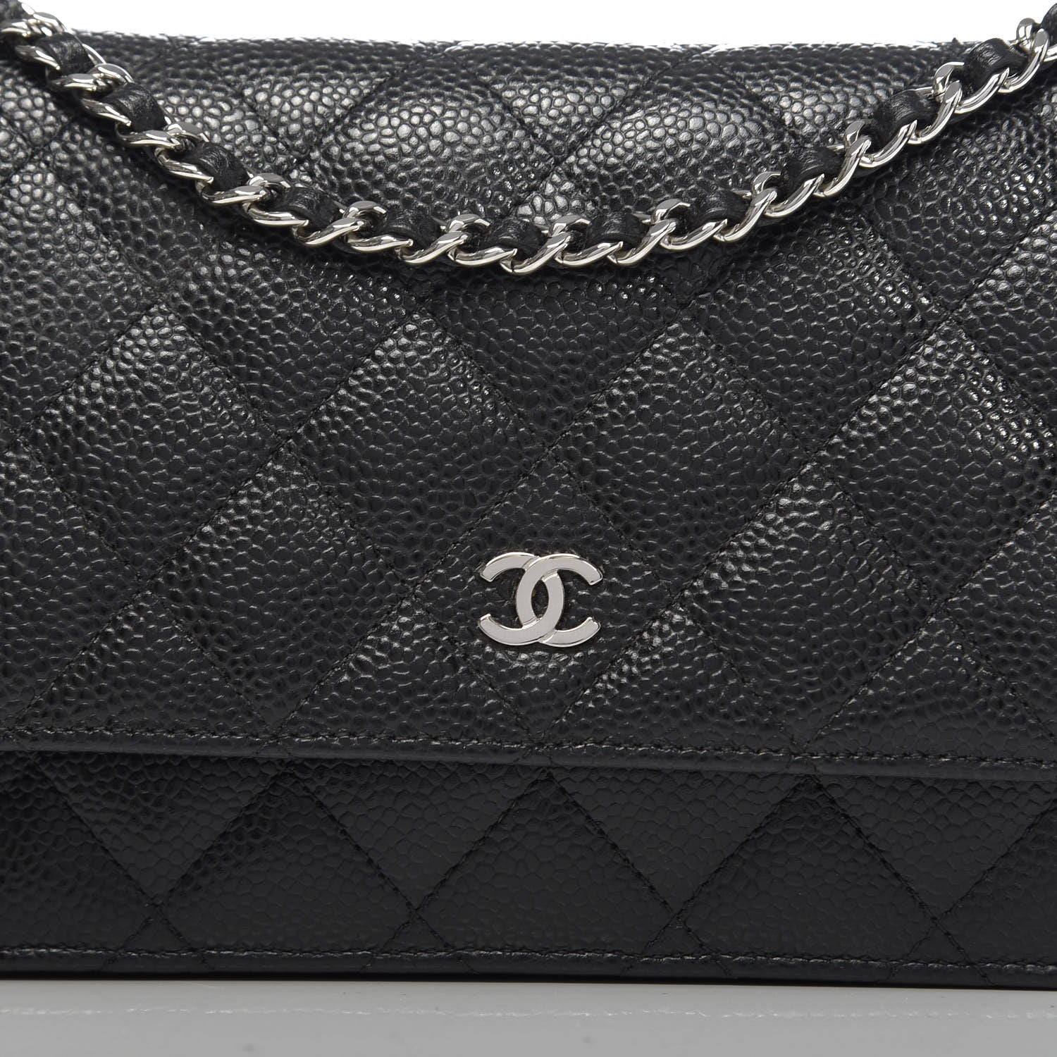 Chanel Caviar Quilted Wallet On Chain WOC Black 11 of 11