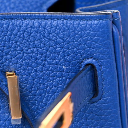 Hermes Togo Birkin 25 Bleu France 10 of 11