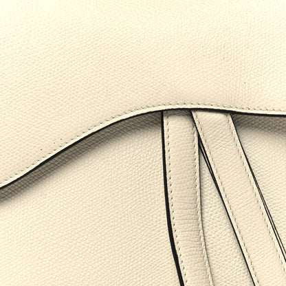 Christian Dior Grained Calfskin Saddle Bag White 8 of 14
