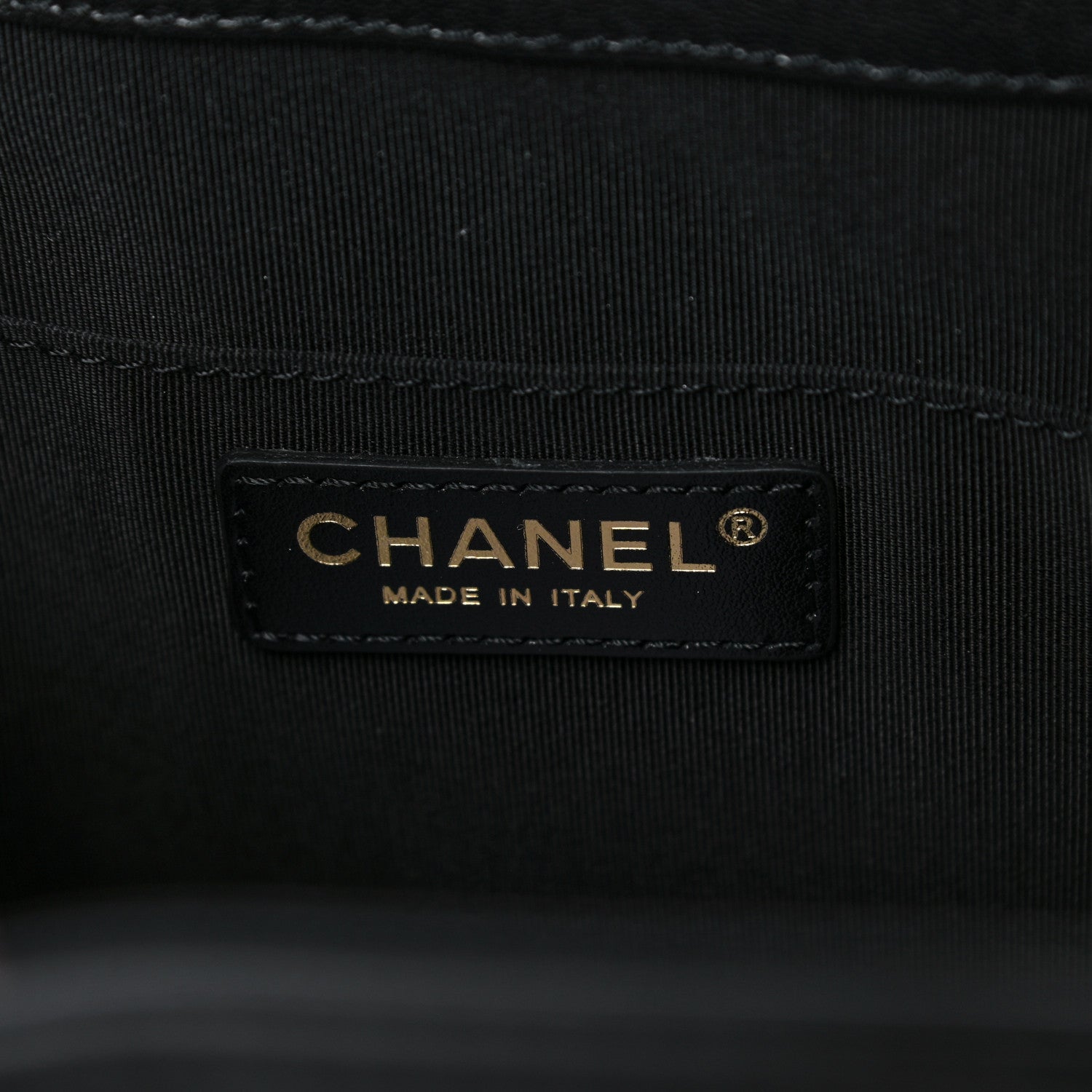 Chanel Lambskin Quilted Large CC Drawstring Bag Black 6 of 10