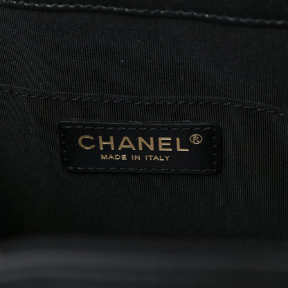 Chanel Lambskin Quilted Large CC Drawstring Bag Black 6 of 10