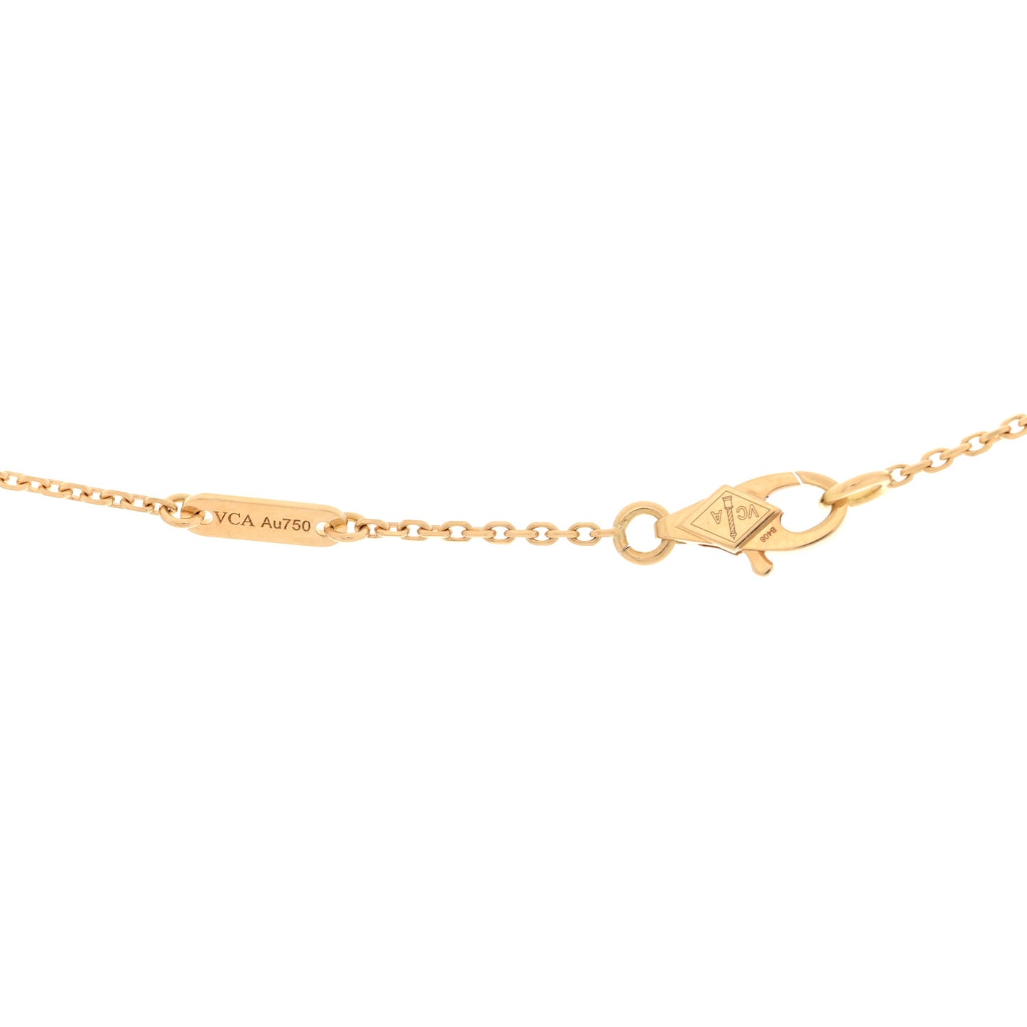18K Yellow Gold Mother of Pearl Sweet Alhambra Pendant Necklace