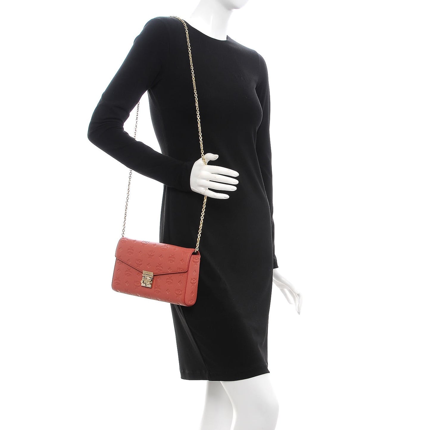 Calfskin Ottomar Monogram Medium Millie Crossbody Bag Cocoa