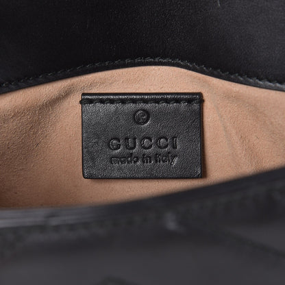 Gucci Calfskin Matelasse Super Mini GG Marmont Shoulder Bag Black 6 of 9