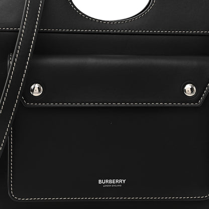 Burberry Smooth Calfskin Topstitched Mini Pocket Bag Black 6 of 8