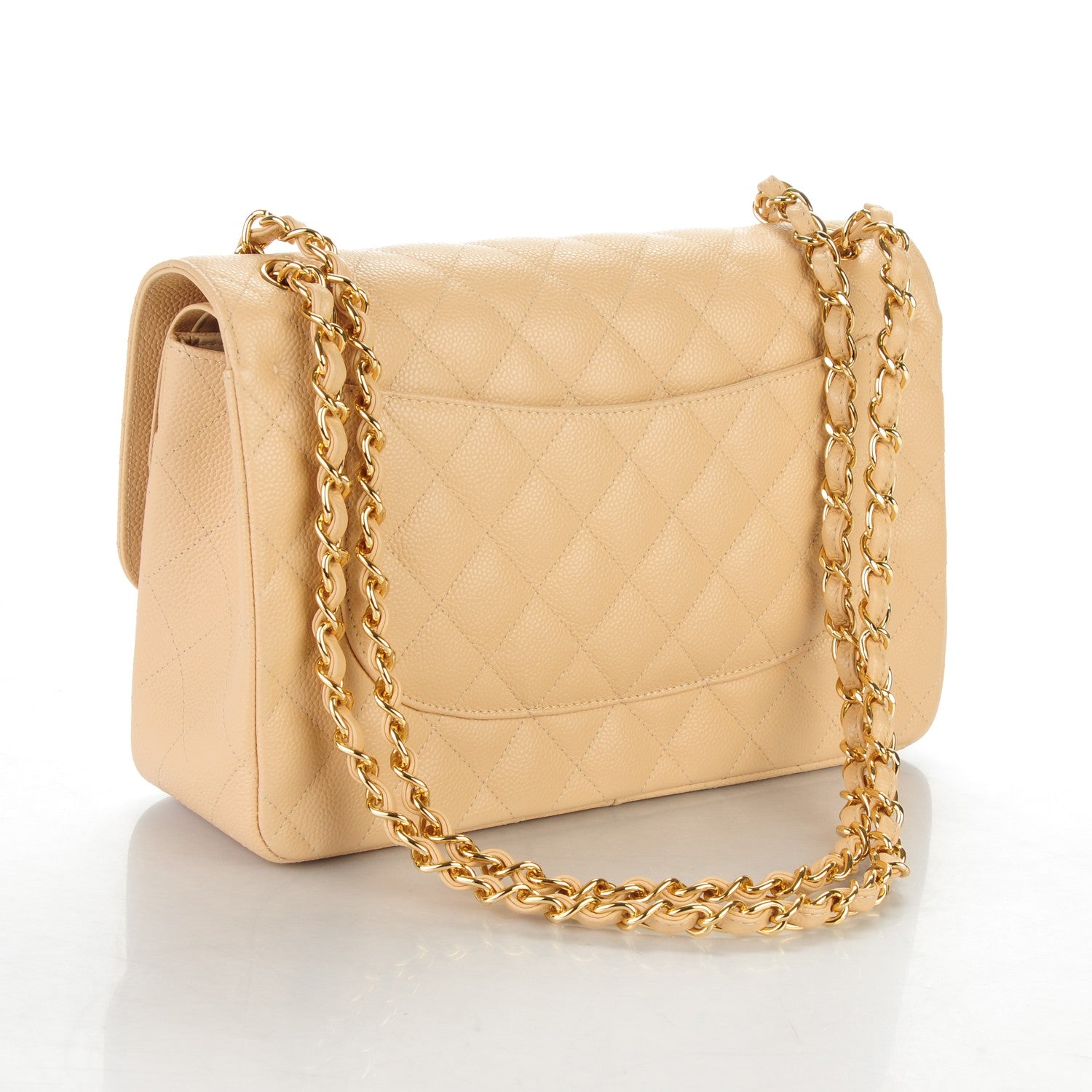 Chanel Caviar Quilted Jumbo Double Flap Beige Clair 3 of 7