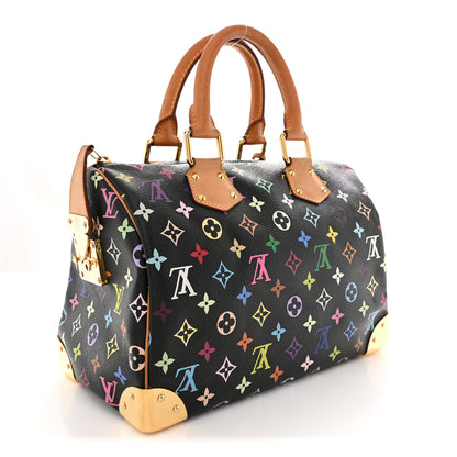Louis Vuitton Monogram Multicolor Speedy 30 Black 3 of 12