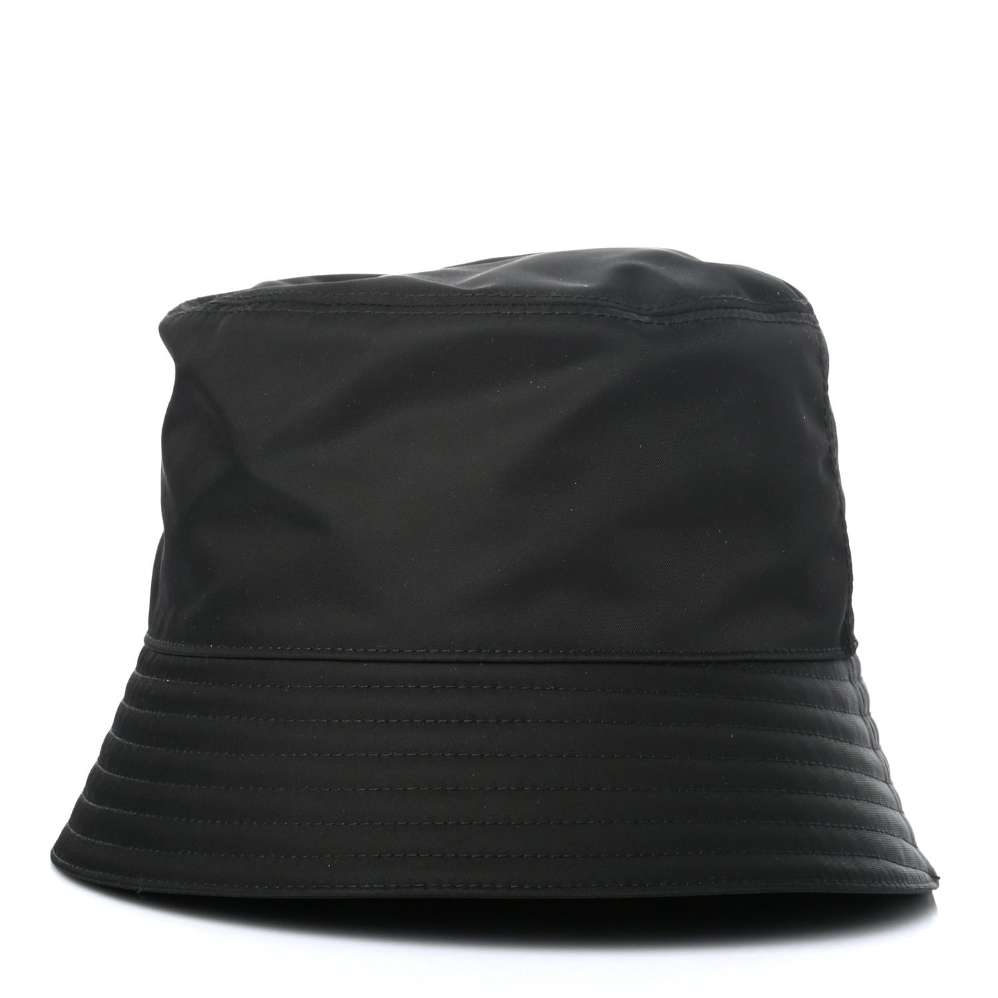 Re-Nylon Metal Triangle Logo Mens Bucket Hat M Black