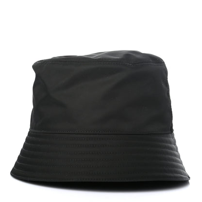 Prada Re-Nylon Metal Triangle Logo Mens Bucket Hat M Black 5 of 7