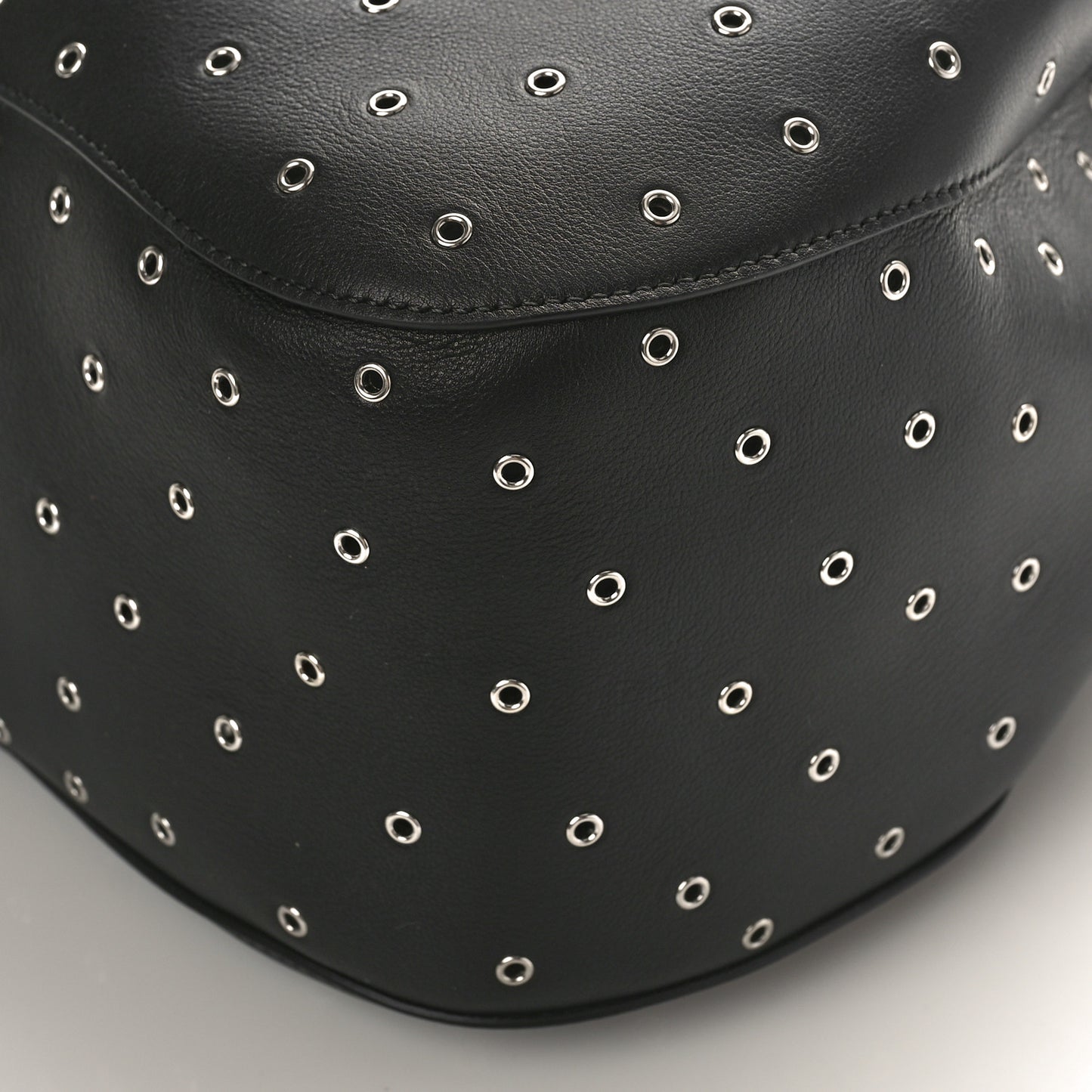 Calfskin Grommet Rose-Marie 28 Bag Black