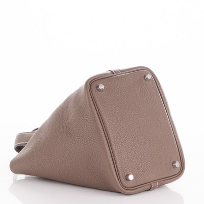 Hermes Taurillon Clemence Picotin Lock 18 PM Etoupe 4 of 7