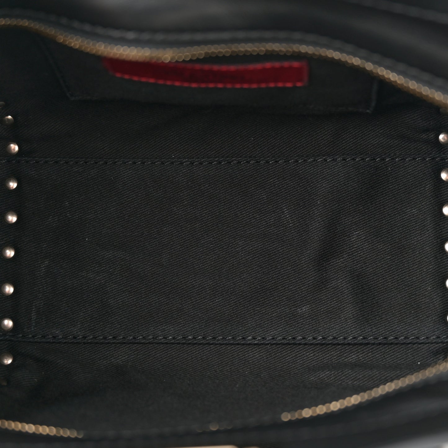 Vitello Mini Rockstud Double Handle Tote Black