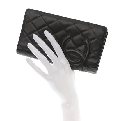 Chanel Calfskin Quilted Cambon Yen Wallet Black 2 of 15