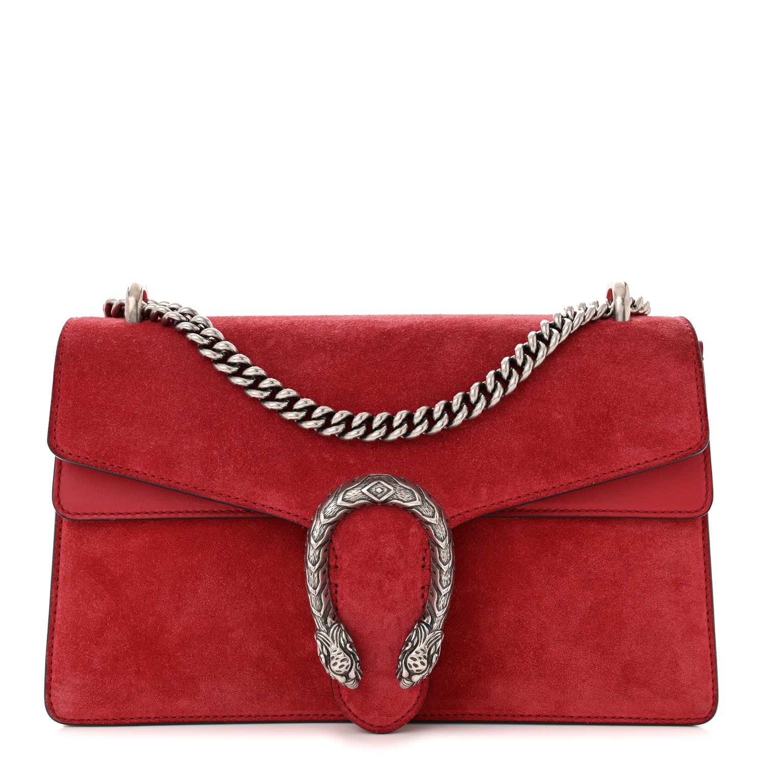 Gucci Suede Vitello Velvet Small Dionysus Shoulder Bag Vulcanic Red 1 of 10