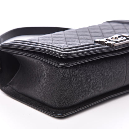 Chanel Caviar Quilted Medium Boy Flap Black 8 of 12
