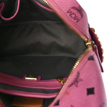 MCM Visetos Small Side Stud Stark Backpack Pink 5 of 9