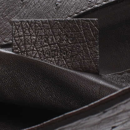 Gucci Ostrich 1973 Clutch Cocoa Brown 8 of 8