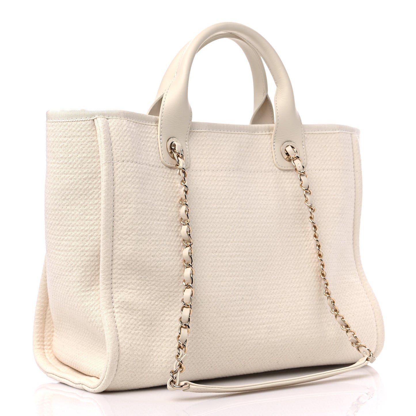 Mixed Fibers Small Deauville Tote White