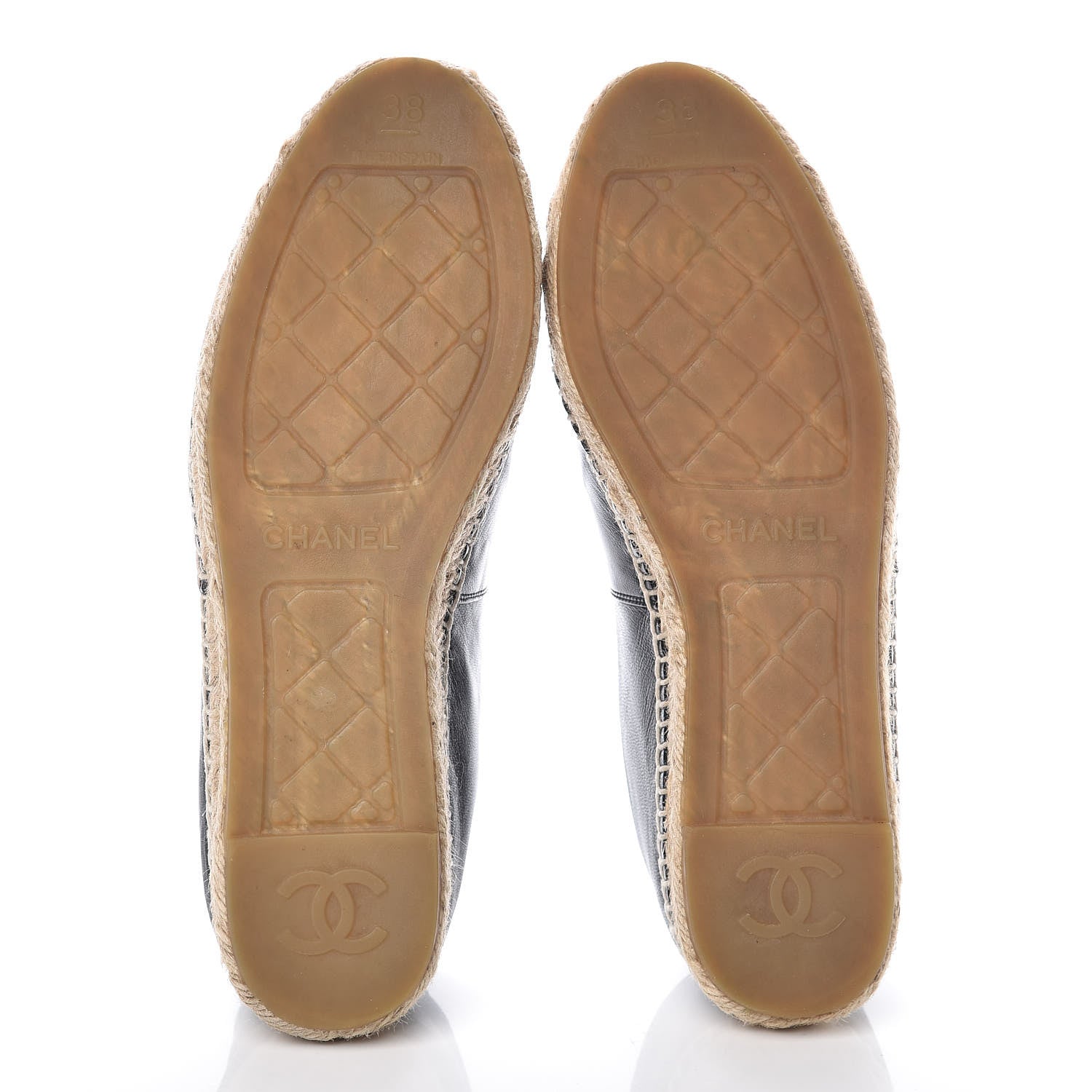 Chanel Lambskin CC Espadrilles 38 Black 5 of 14