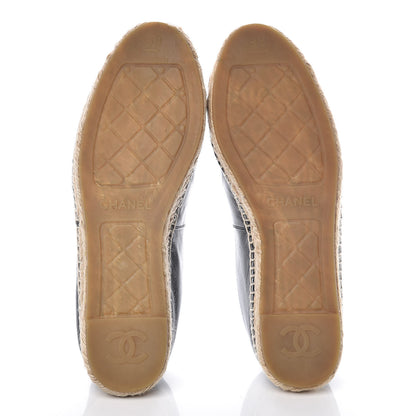 Chanel Lambskin CC Espadrilles 38 Black 5 of 14